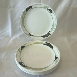 Vintage Corelle Black Orchid Dinner Plates 10.25” - Set of 8